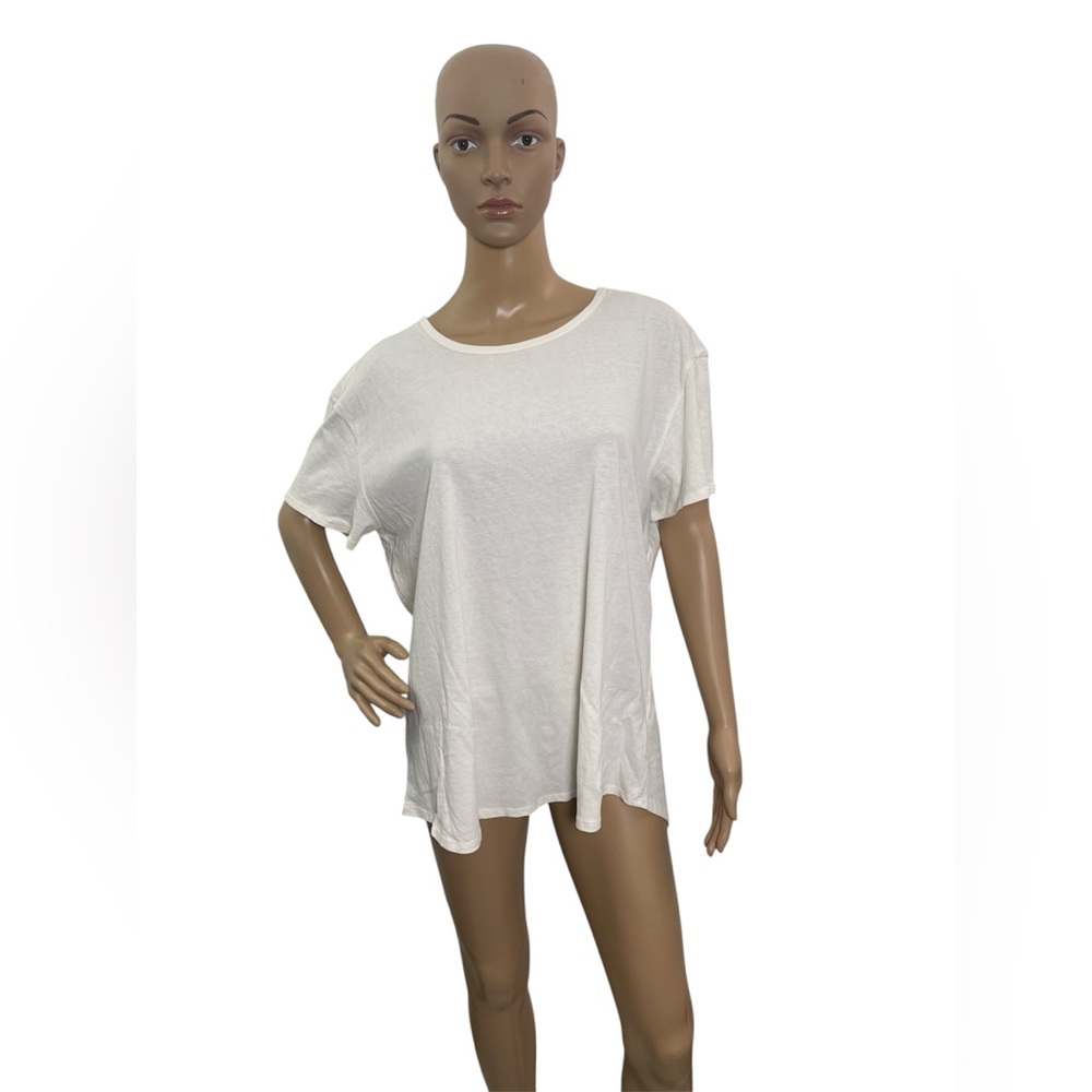 The North Face Women’s Size Clamor Sleeve Round Neck Solid Ivory T Shirt